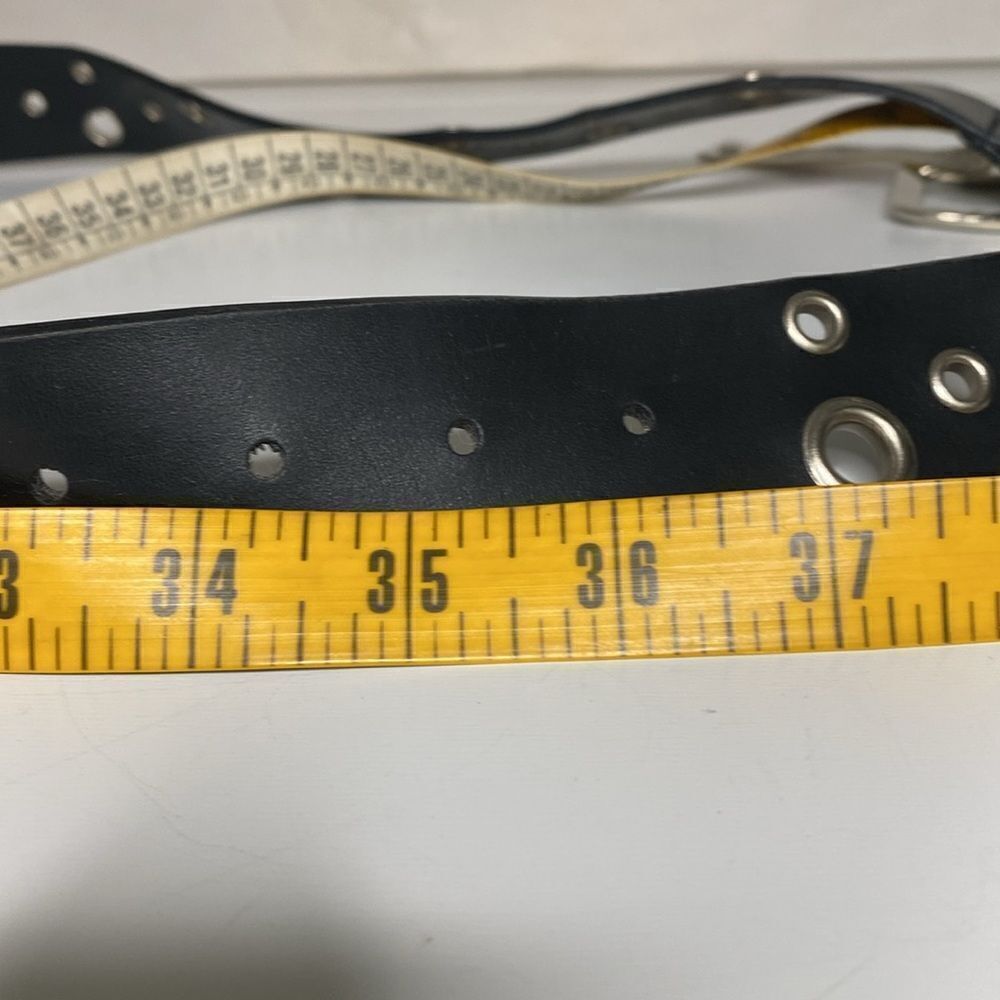 PARIS BLUES Black Leather Rivet Belt - Picture 5 of 8